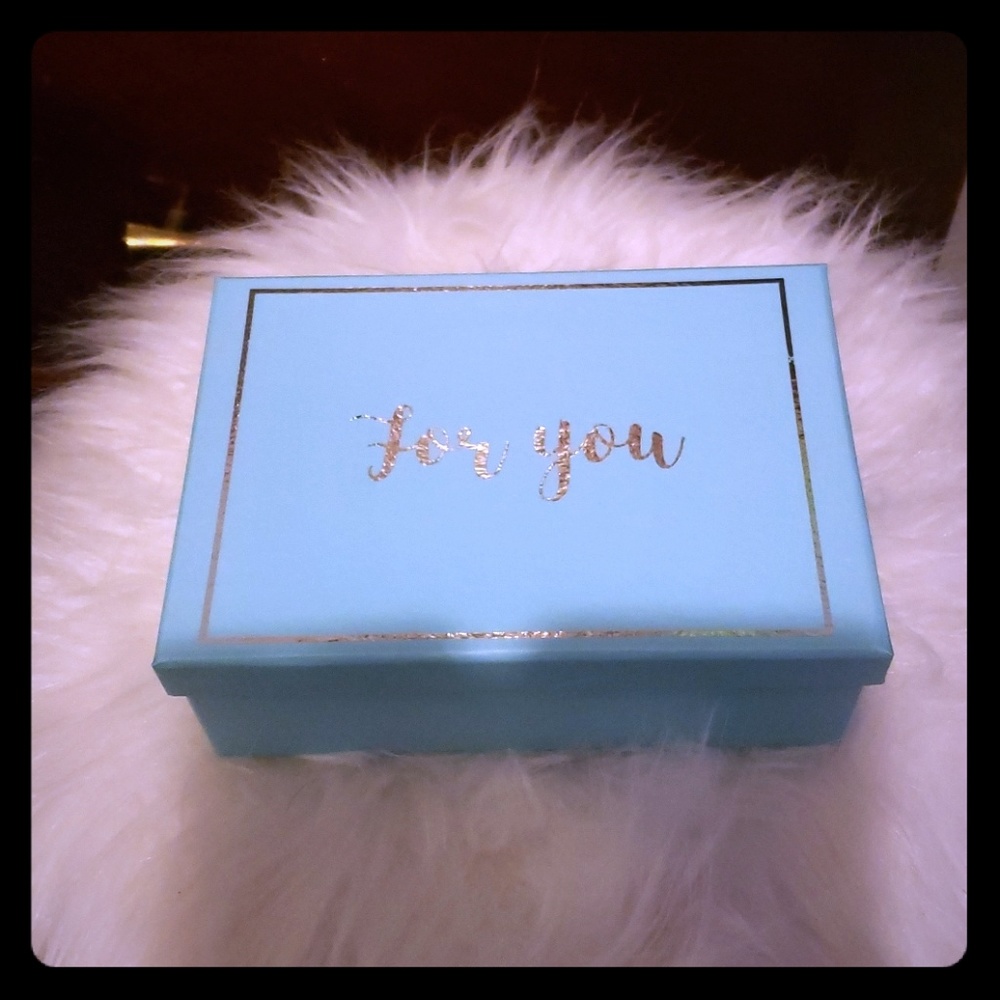 Aqua and silver gift box